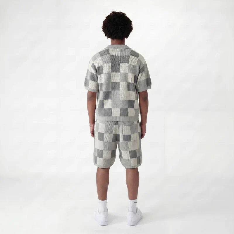 Jacquard Checkered Set