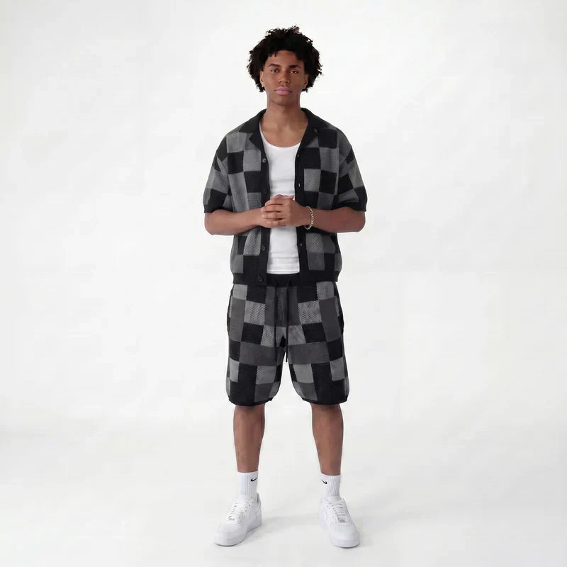 Jacquard Checkered Set